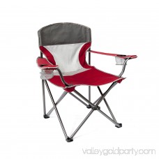 Mac Sports Heavy Duty Big Comfort Quad XL Folding Outdoor Camping Chair, Red